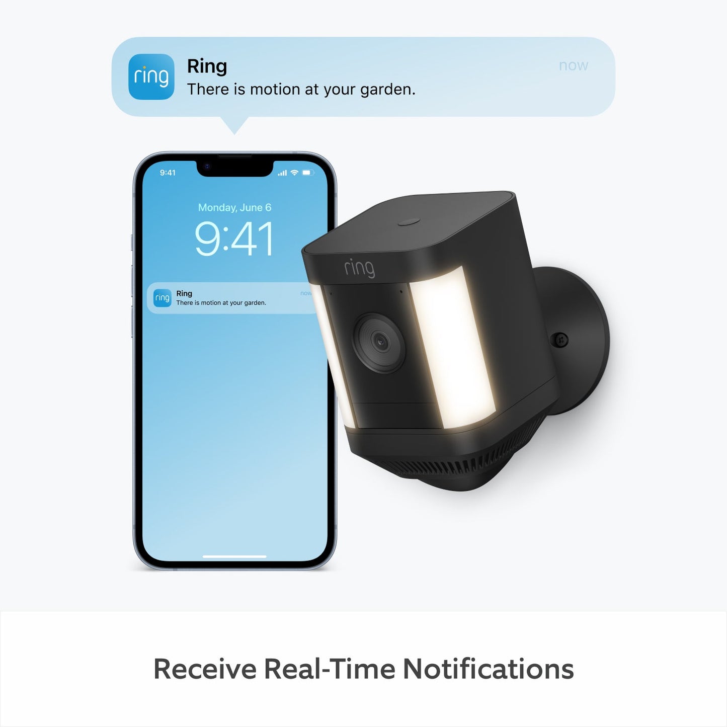 Ring Spotlight Cam Plus battery Black