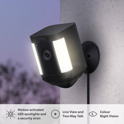 Ring Spotlight Cam Plus Plug-In Black